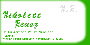 nikolett reusz business card